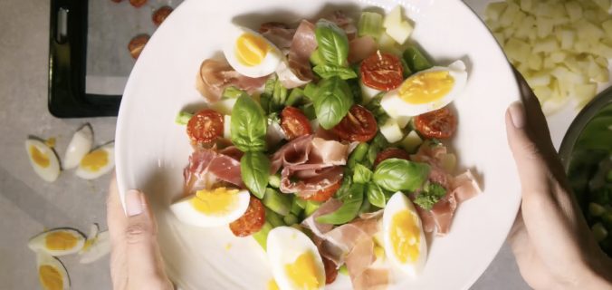 asperge salade ei ham