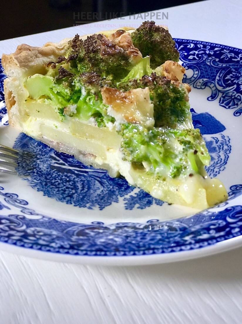 Camembert quiche met broccoli