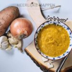 Zoete aardappel gember soep
