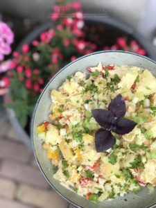 aardappel kikkererwt hummussalade