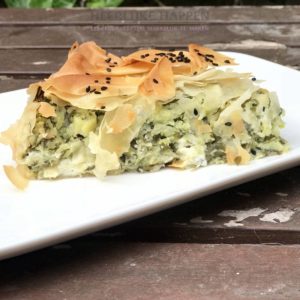 Courgettetaart in krokant filodeeg