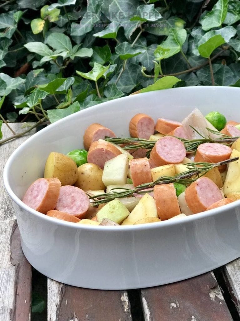 Ovenschotel met vergeten groente