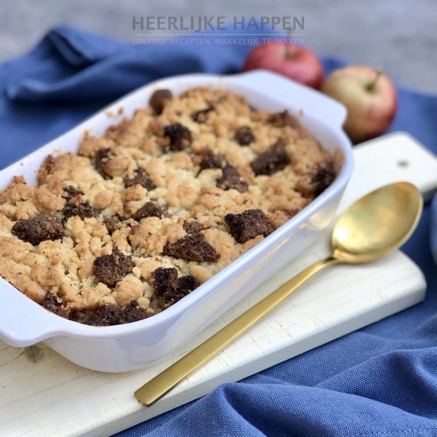 Speculaas crumble met appeltjes Heerlijke Happen