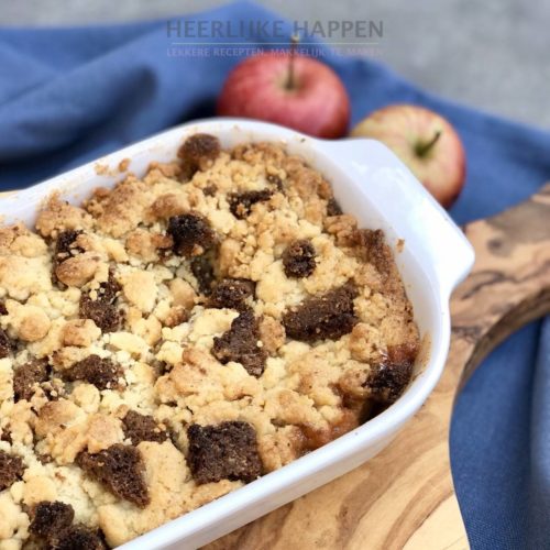 Speculaas crumble met appeltjes Heerlijke Happen