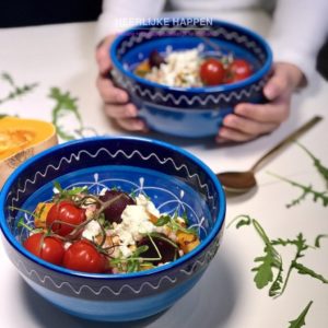 Geroosterde pompoen salade met parel couscous