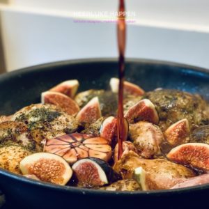 Kippendijfilet gestoofd in port vijgensaus
