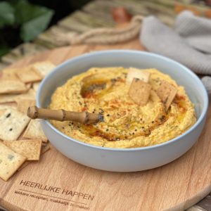 Lekker pittige pompoen hummus