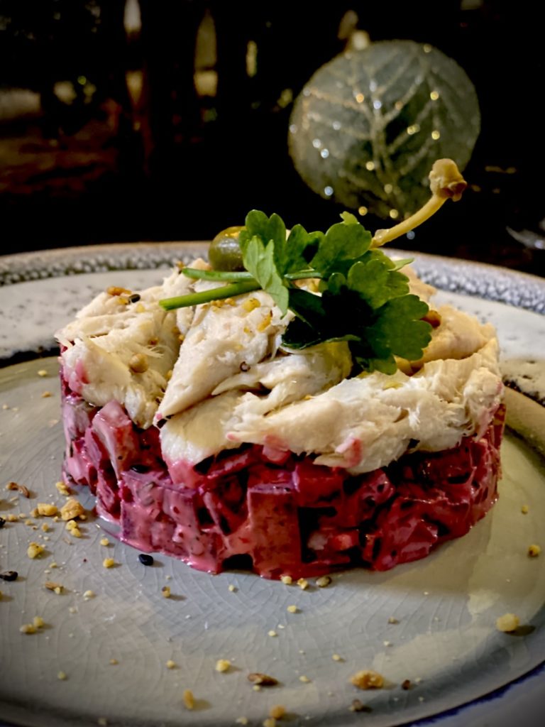 Bietjes tartaar met makreel filet