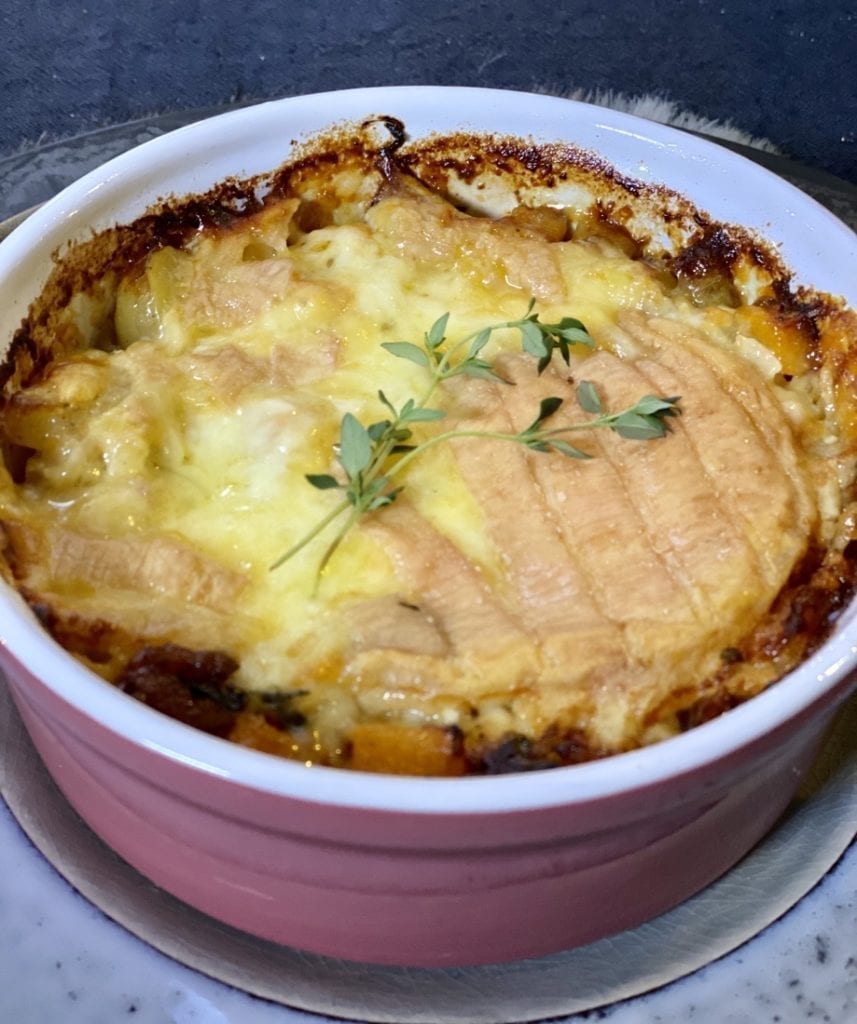 Pompoen kaasfondue stoofpotje