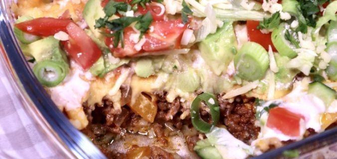 Low carb taco ovenschotel