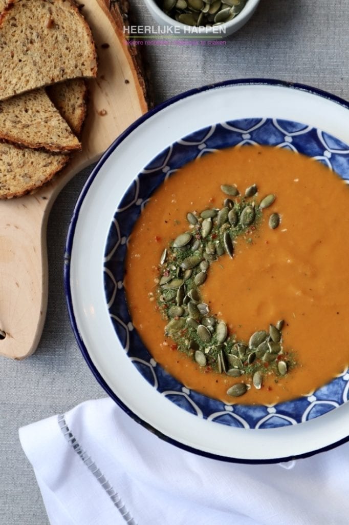 Gegrilde venkel paprika soep