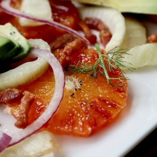 Venkelsalade met bloedsinaasappel