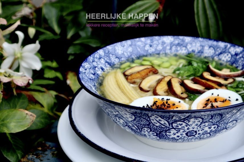 Gevulde noodle bowl met shiitakes noodles recept
