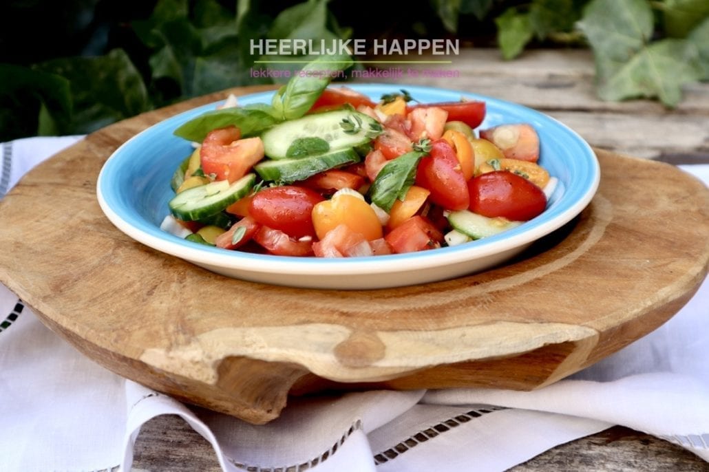 Tomatensalade met Italiaanse kruiden Heerlijke Happen