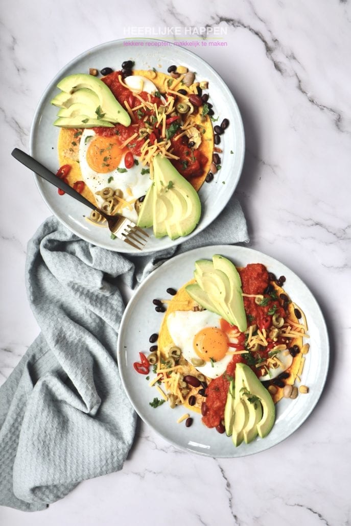Huevos rancheros een Mexicaans ontbijt
