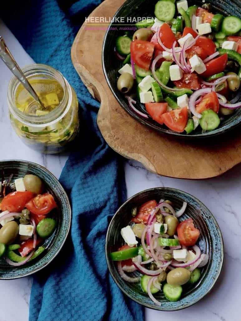 Griekse salade hoofdgerecht
