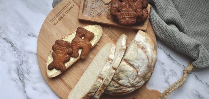 Huisgebakken brood met speculaasjes