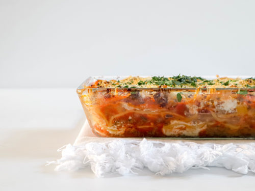 Glutenvrije lasagne met tomatensaus - Heerlijke Happen
