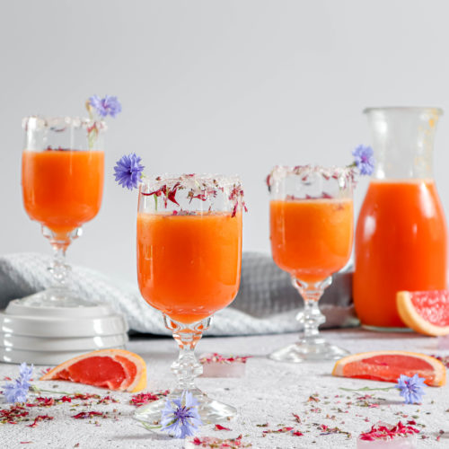 Zoete wortel perziksap cocktails
