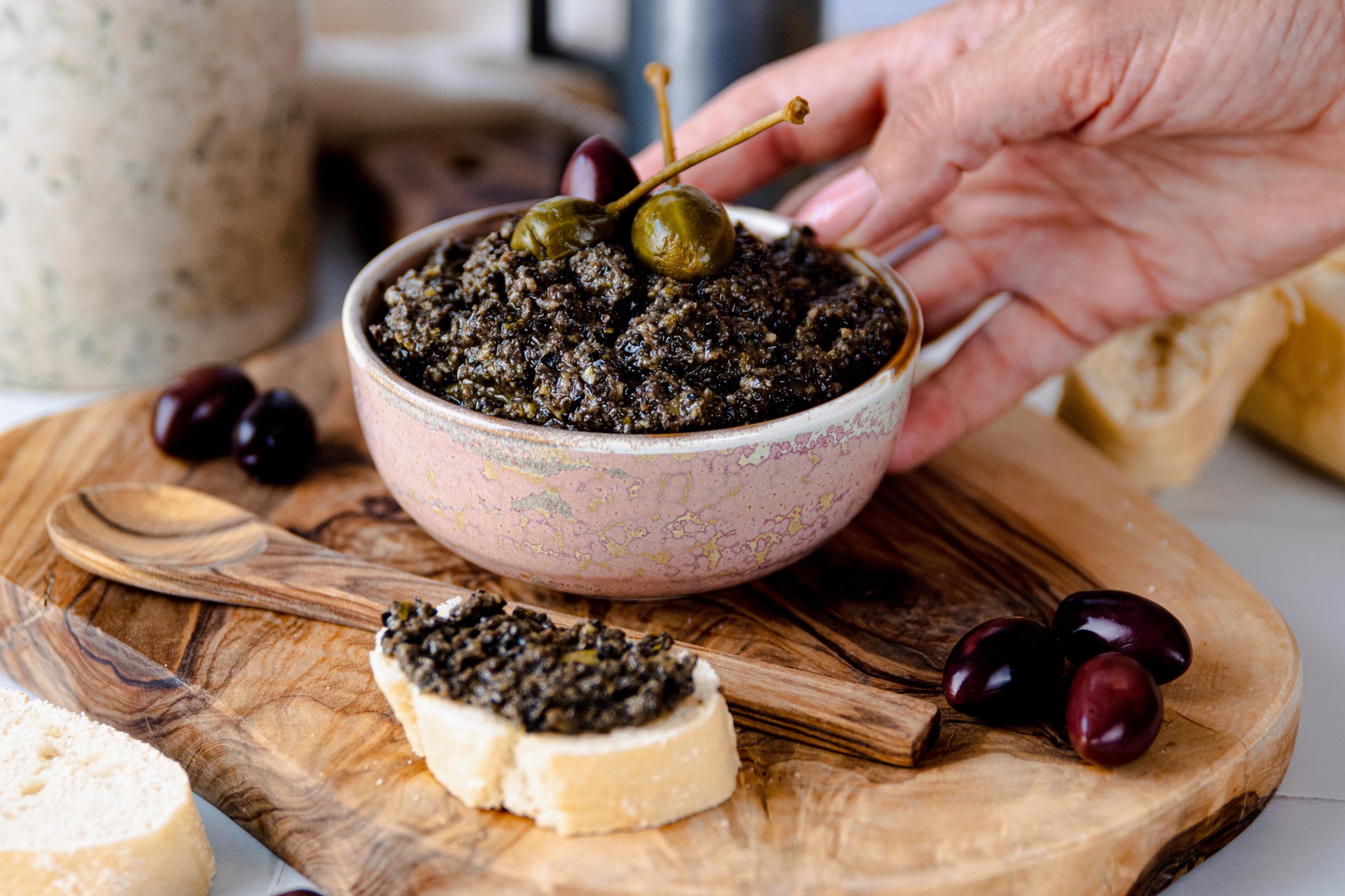 Provençaalse zwarte olijven tapenade tapenades