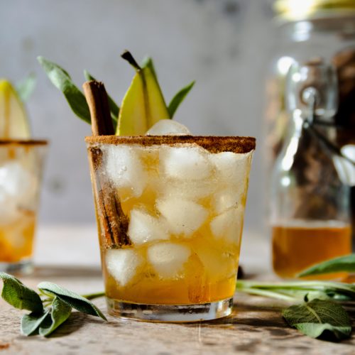 Salie siroop cider cocktail