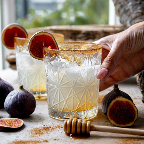 Gemberbier vijgensiroop gin cocktail