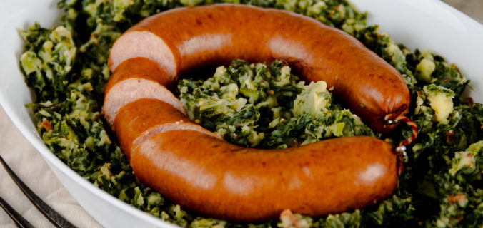 Dutch kale with sausage