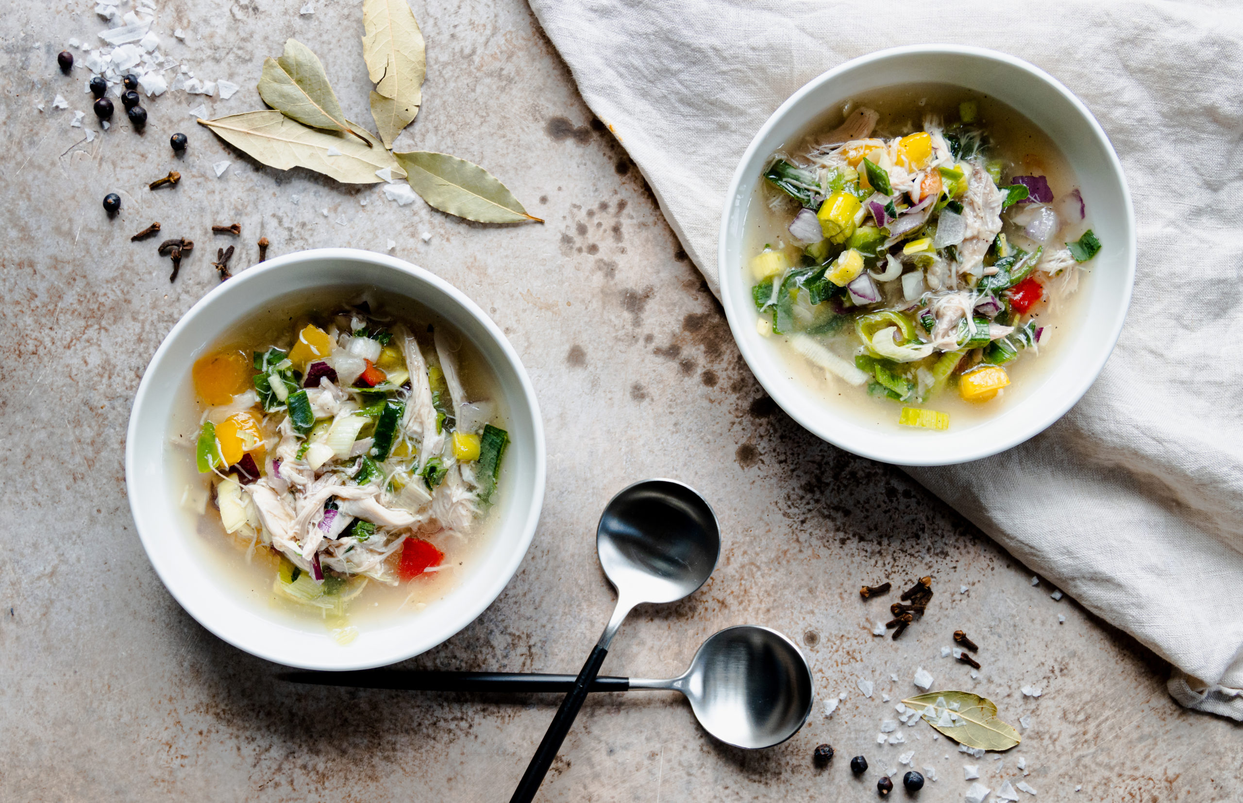 Verse kippensoep zonder bouillonblokje Heerlijke Happen