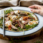 Biefstuk met burrata salade