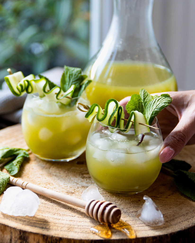 Zomerse komkommer agua fresca