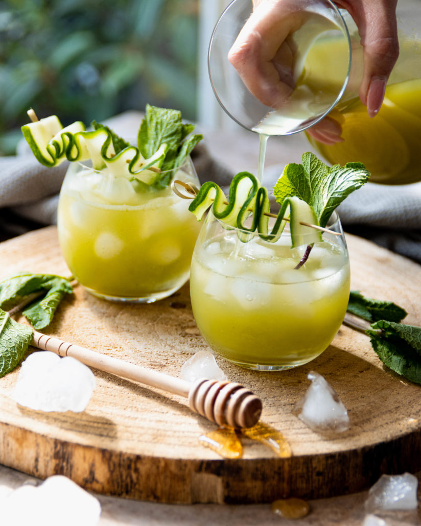 Zomerse komkommer agua fresca