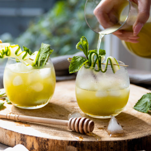 Zomerse komkommer agua fresca