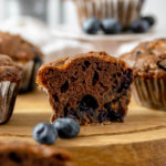 Cottage cheese blauwe bes muffins