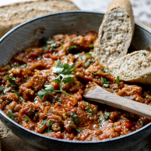 Zaalouk Marokkaanse aubergine dip