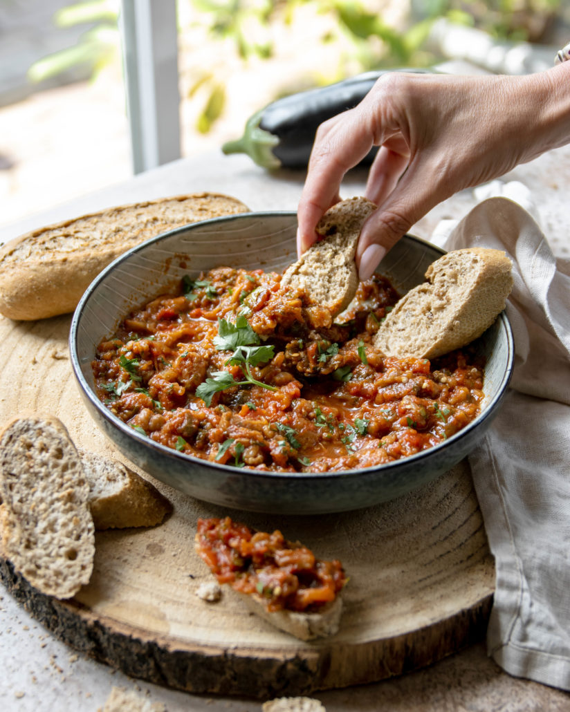 Zaalouk Marokkaanse aubergine dip