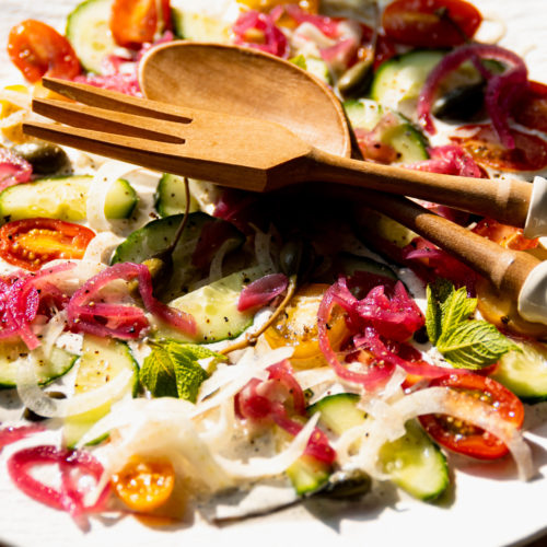 Venkelsalade met cottage cheese dressing