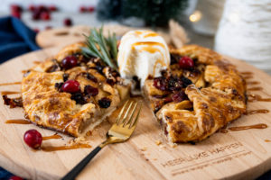 Cranberry appel Kerst galette