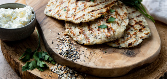 Cottage cheese flatbread