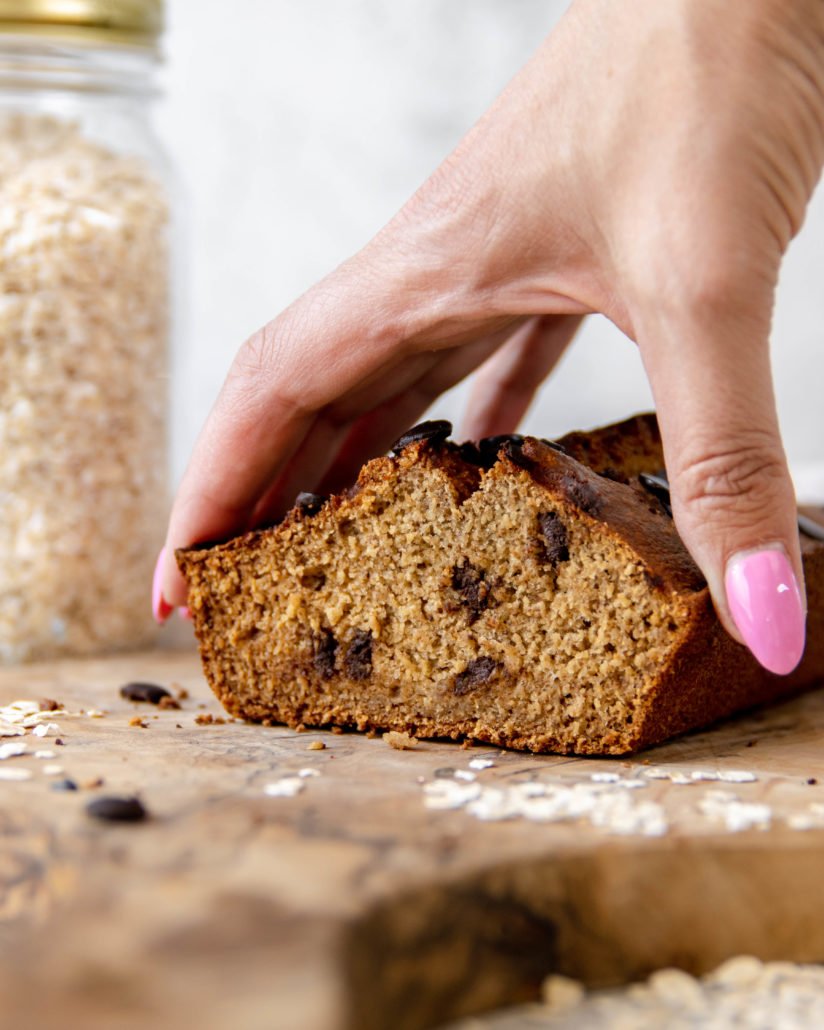 Havermout bananen proteïne brood