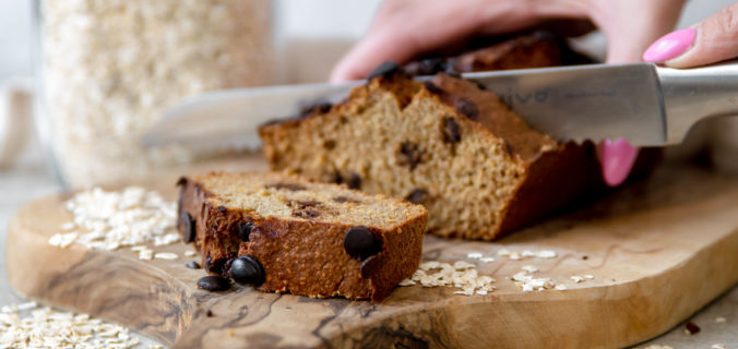 Havermout bananen proteïne brood