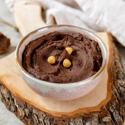 Eiwitrijke kikkererwten chocolade spread