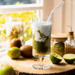 Kokosmelk kiwi iced matcha