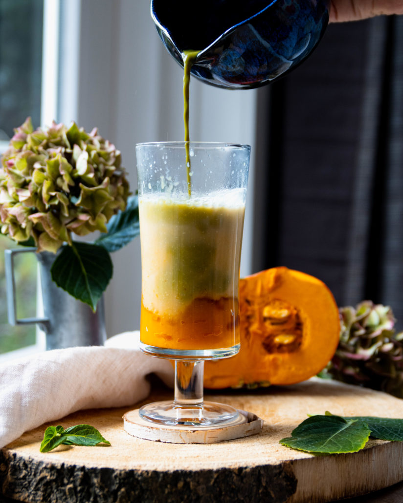 Pumpkin spice siroop amandelmelk matcha