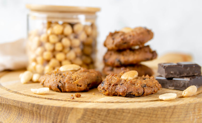 Chocolat chip kikkererwt cookie