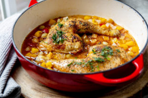 Gekruide kip met zoete vruchtjes