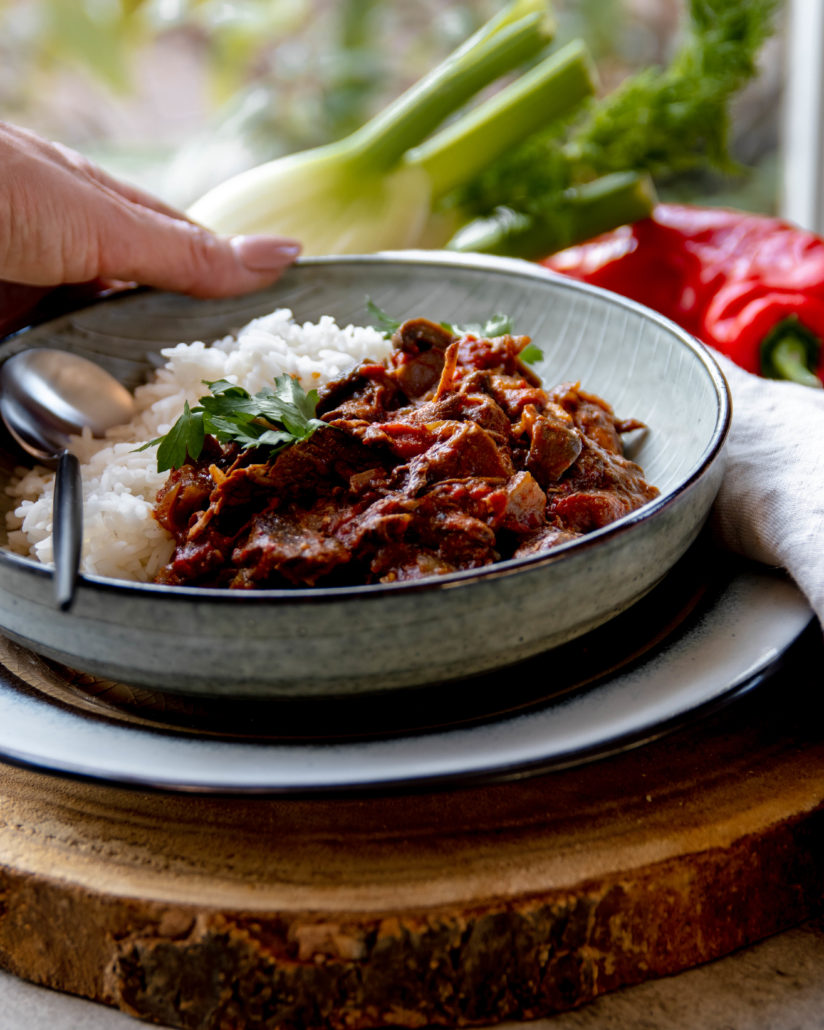 Rundvlees venkel paprika stoofpot